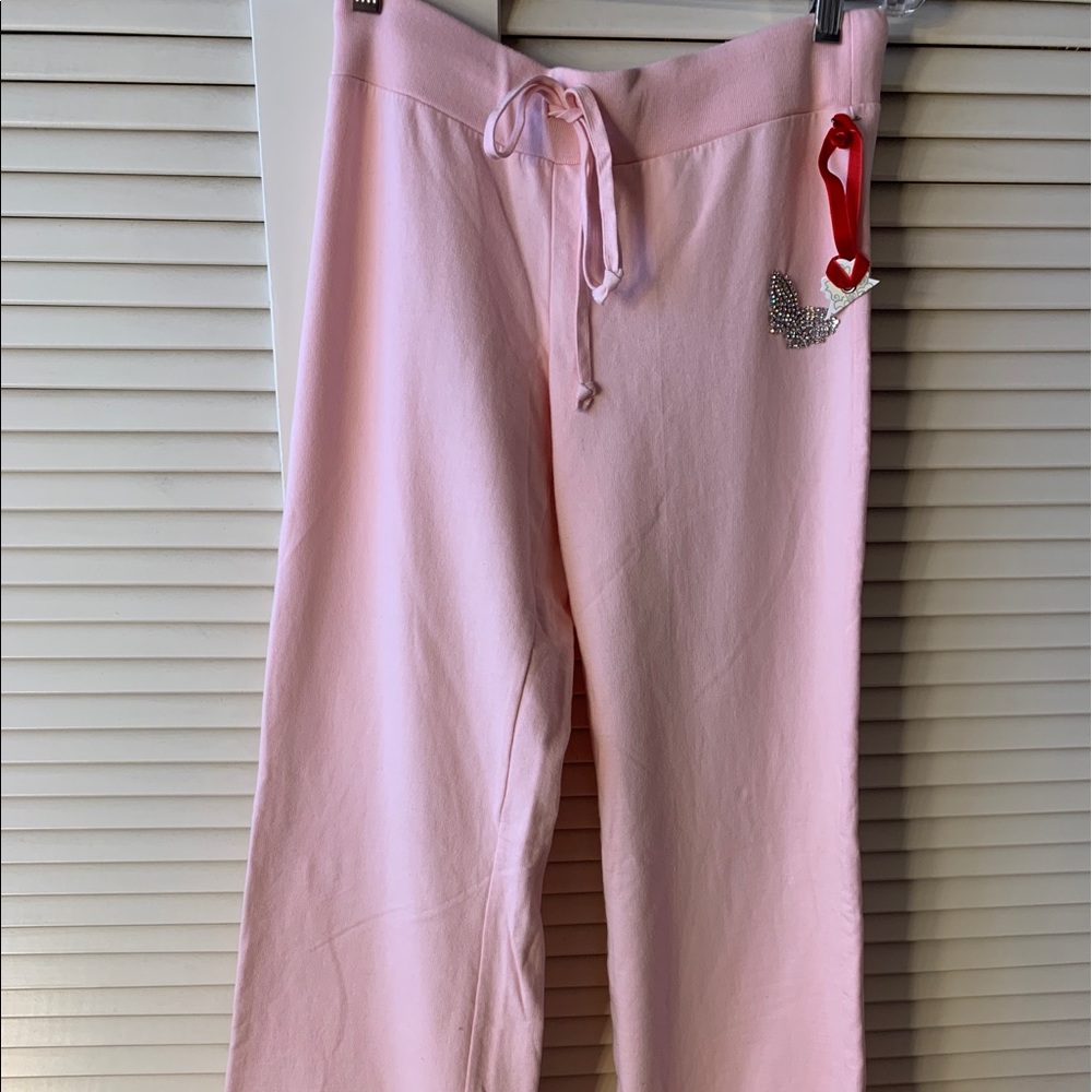 Twisted heart sweat pants pink NWT size Small